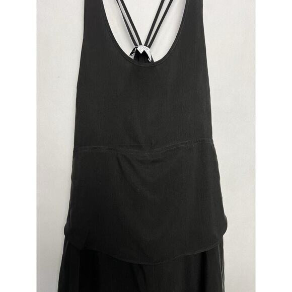 DEREK LAM 1OC Athleta Black Tiered DRESS S Sleeveless Nolita Spaghetti Lagenlook - Picture 3 of 8